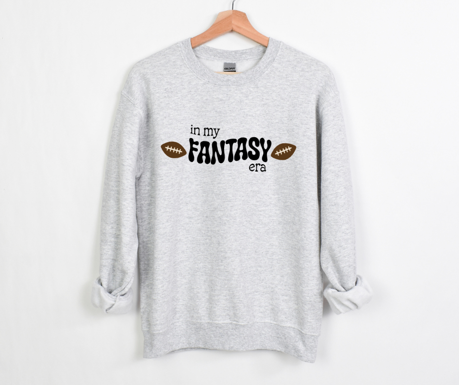 in my fantasy era fantasy football fantasy book crewneck sweatshirt