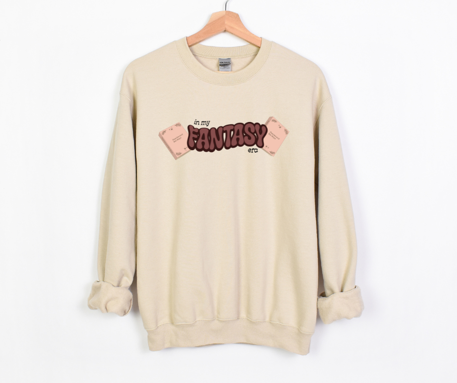 in my fantasy era fantasy football fantasy book crewneck sweatshirt